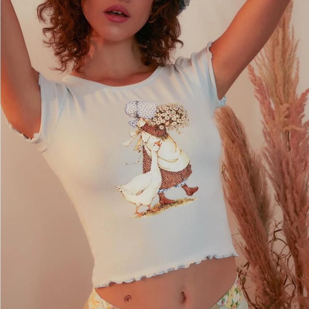 Dolls Kill x Holly Hobbie Miss Gosling Graphic Baby Tee